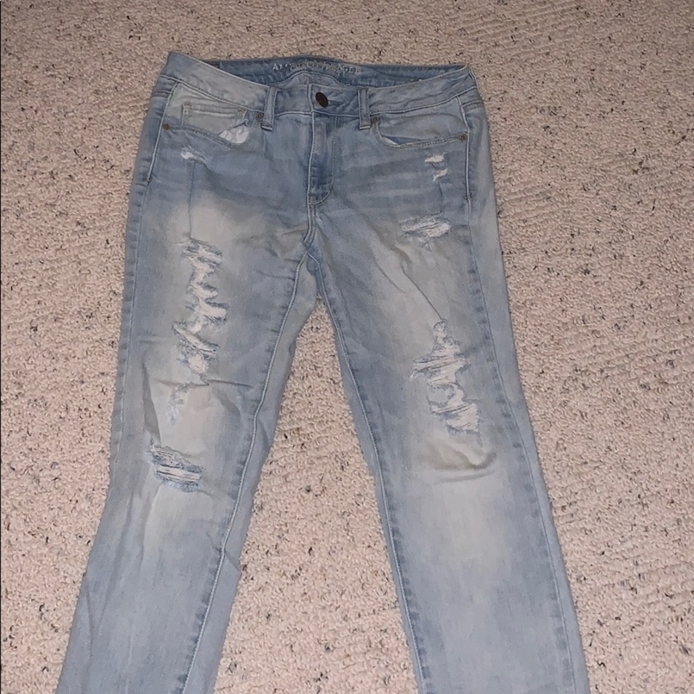 American Eagle Skinny Distressed Jeans